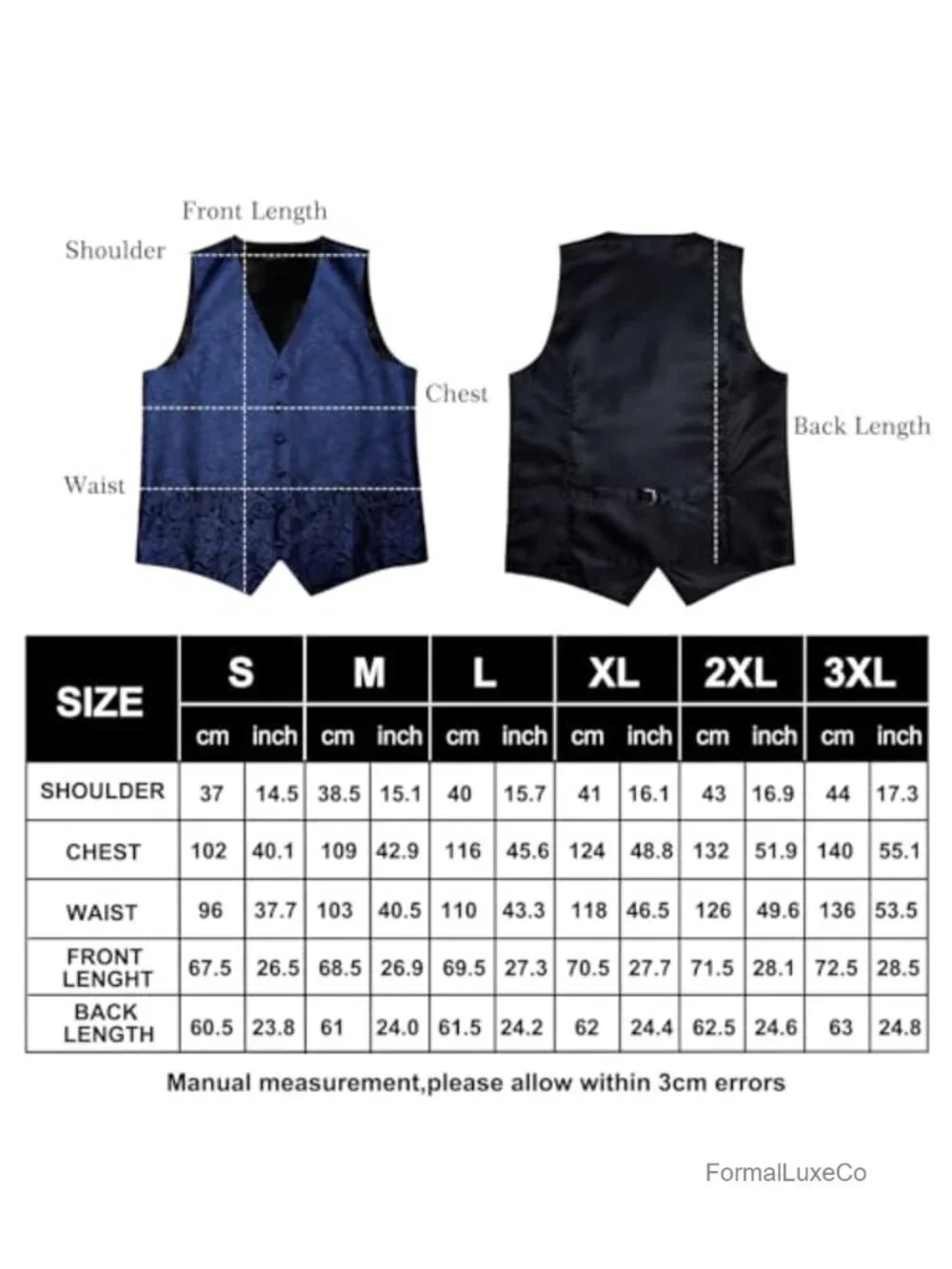 Silk Paisley Vest 6-Piece Set Men's Formal Waistcoat with Tie and Bow Tie